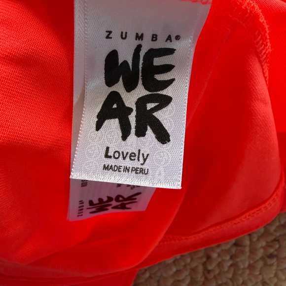 Zumba Fitness Neon Orange Tank Top - Picture 3 of 3
